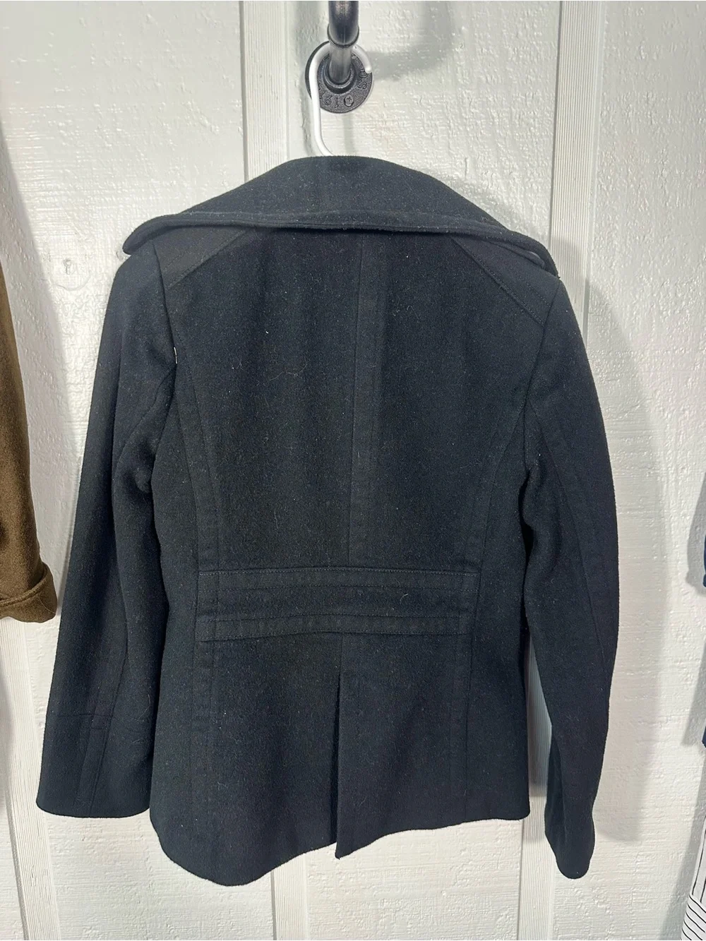 J. Crew Women’s Black Pea Coat No Size EUC - Picture 6 of 6